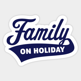 Family On Holiday (Family Vacation / Navy) Sticker